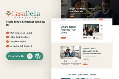 CasaDella - Music School Elementor Template Kit