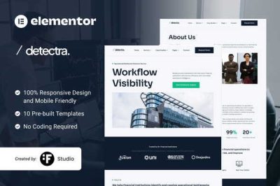 Detectra – Business Process Optimization Elementor Template Kit
