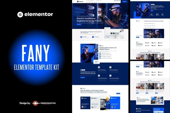 Fany - Electrical Installation & Maintenance Service Elementor Template Kit Fany - Electrical Installation & Maintenance Service Elementor Template Kit