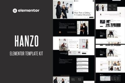 Hanzo - Modern Art Gallery & Museum Elementor Template Kit