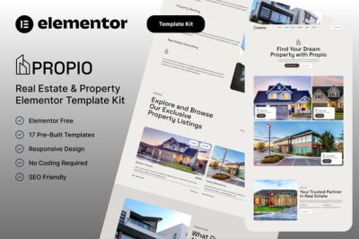 Propio – Real Estate & Property Elementor Template Kit