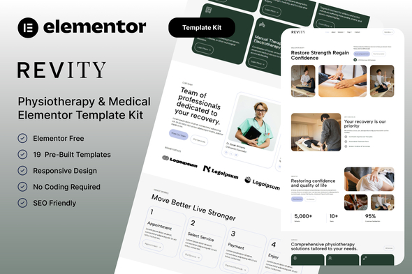 Revity - Physiotherapy & Medical Elementor Template Kit Revity - Physiotherapy & Medical Elementor Template Kit