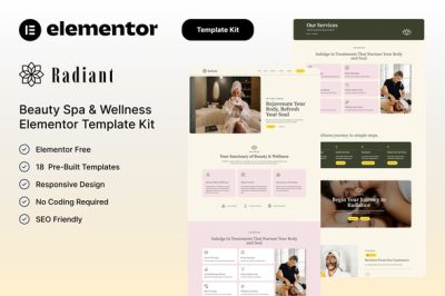 Radiant - Beauty Spa & Wellness Elementor Template Kit