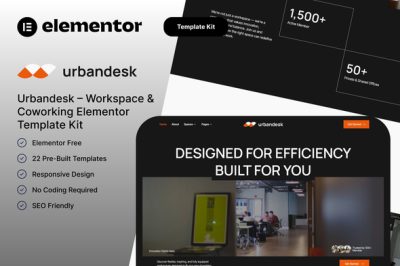 Urbandesk – Workspace & Coworking Elementor Template Kit