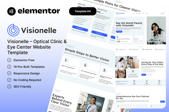 Visionelle – Optical Clinic & Eye Center Website Template Kit Visionelle – Optical Clinic & Eye Center Website Template Kit