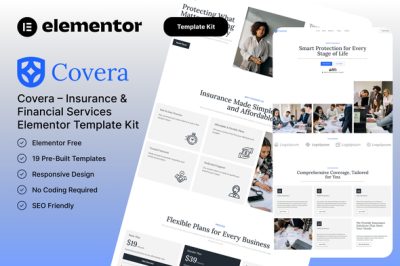 Covera – Insurance & Financial Services Elementor Template Kit