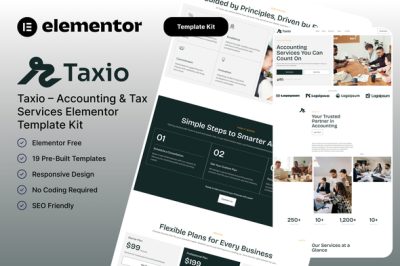 Taxio – Accounting & Tax Services Elementor Template Kit