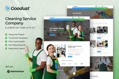 Goodust - Cleaning Service Company Elementor Template Kit