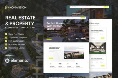 Homansion - Real Estate & Property Elementor Template Kit