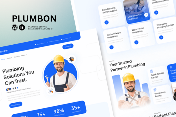 Plumbon - Plumbing Service Elementor Template Kit Plumbon - Plumbing Service Elementor Template Kit