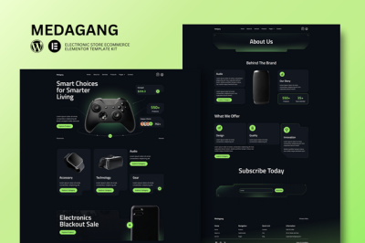 Medagang - E-Commerce Electronics Store Elementor Template Kit