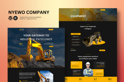 Nyewo - Construction Equipment Rentals Elementor Template Kit
