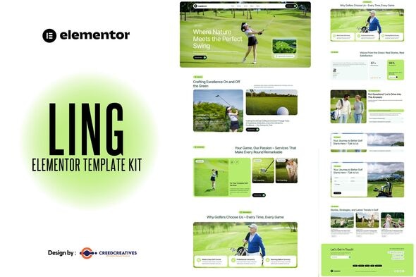 Ling - Golf Club & Course Elementor Template Kit Ling - Golf Club & Course Elementor Template Kit