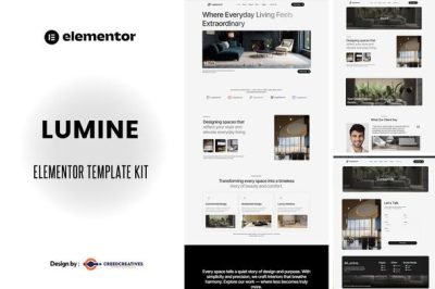 Lumine - Interior Design Elementor Template Kit