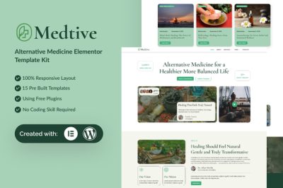 Medtive - Alternative Medicine Elementor Template Kit