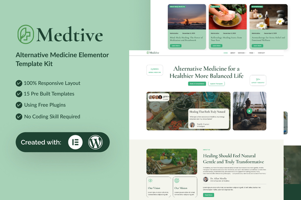 Medtive - Alternative Medicine Elementor Template Kit Medtive - Alternative Medicine Elementor Template Kit