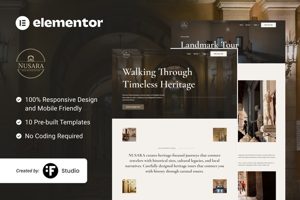 Nusara – Heritage & History Tour Elementor Template Kit Nusara – Heritage & History Tour Elementor Template Kit