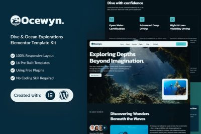 Ocewyn - Dive & Ocean Explorations Elementor Template Kit