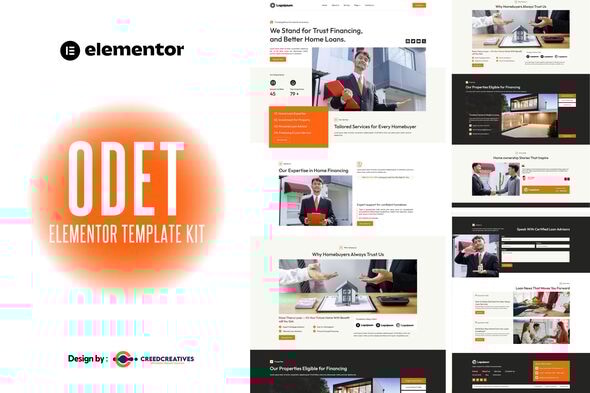 Odet - Home Loan & Mortgage Elementor Template Kit Odet - Home Loan & Mortgage Elementor Template Kit