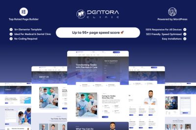 Dentora - Dentist & Dental Clinic Elementor Template Kit