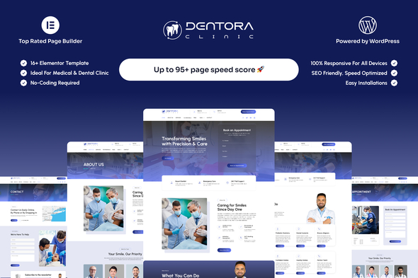Dentora - Dentist & Dental Clinic Elementor Template Kit Dentora - Dentist & Dental Clinic Elementor Template Kit