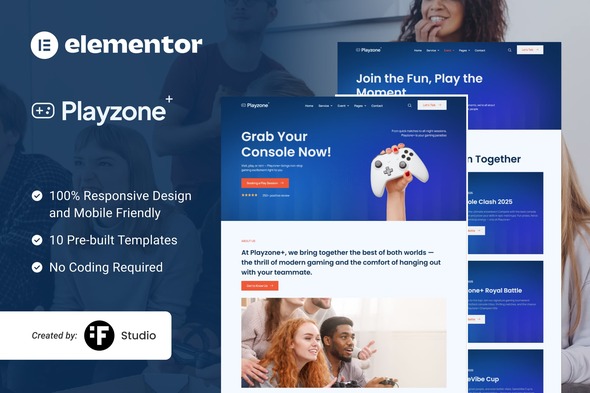 Playzone – Game Rental & Device Care Elementor Template Kit Playzone – Game Rental & Device Care Elementor Template Kit