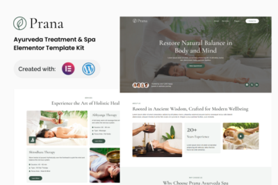 Prana - Ayurveda Treatment & Spa Elementor Template Kit