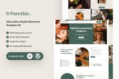 Purethic - Alternative Health Elementor Template Kit