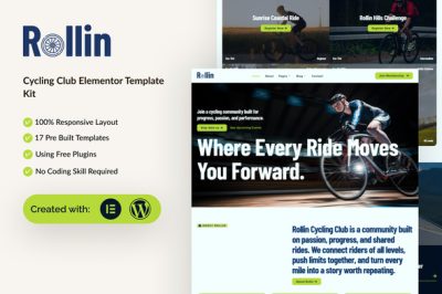 Rollin - Cycling Club Elementor Template Kit