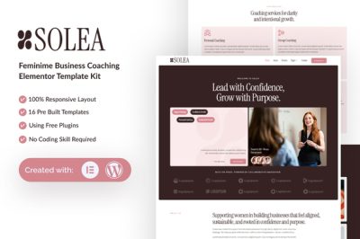 Solea - Feminime Business Coaching Elementor Template Kit