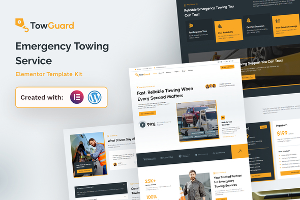 Towguard - Emergency Towing Service Elementor Template Kit Towguard - Emergency Towing Service Elementor Template Kit
