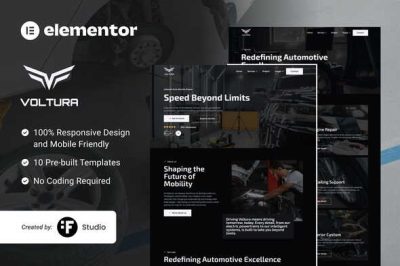 Voltura – Automotive Car Services Elementor Template Kit