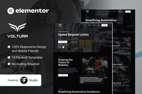 Voltura – Automotive Car Services Elementor Template Kit Voltura – Automotive Car Services Elementor Template Kit