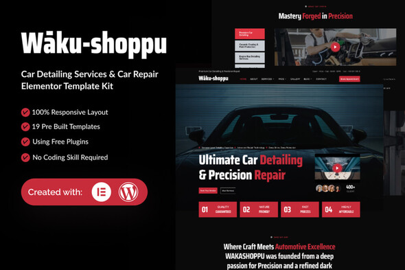 Waku-shoppu - Car Detailing Service & Car Repair Elementor Template Kit Waku-shoppu - Car Detailing Service & Car Repair Elementor Template Kit