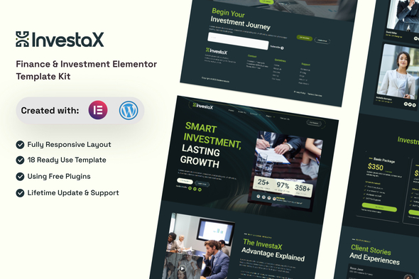 InvestaX - Finance & Investment Elementor Template Kit InvestaX - Finance & Investment Elementor Template Kit