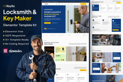 Keyfix - Locksmith & Key Maker Elementor Template Kit