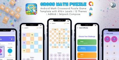 Cross Math Puzzle - Android Math Crossword Puzzle Game Template with AdMob