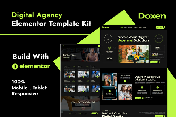Doxen - Digital Agency Elementor Template Kit Doxen - Digital Agency Elementor Template Kit