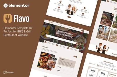 Flavo - BBQ & Grill Restaurant Elementor Template Kit