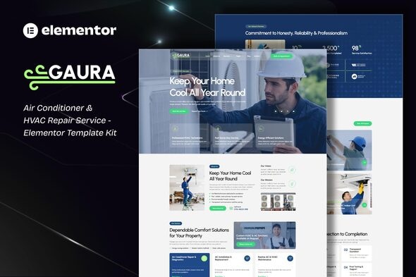 Gaura - Air Conditioner & HVAC Repair Service Elementor Template Kit Gaura - Air Conditioner & HVAC Repair Service Elementor Template Kit