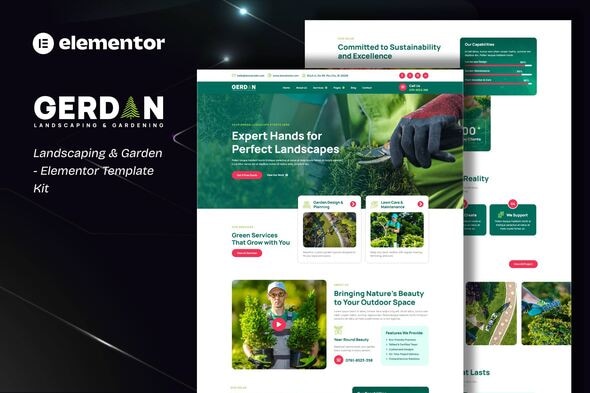 Gerdan - Landscaping & Gardening Elementor Template Kit Gerdan - Landscaping & Gardening Elementor Template Kit