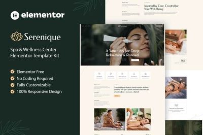 Serenique - Spa & Wellness Center Elementor Template Kit