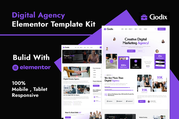 Godix - Digital Agency Elementor Template Kit Godix - Digital Agency Elementor Template Kit