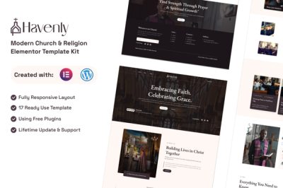 Havenly - Modern Church & Religion Elementor Template Kit