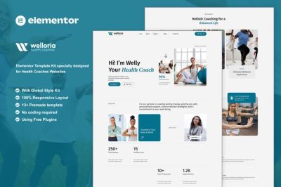 Welloria - Health Coaches Elementor Template Kit
