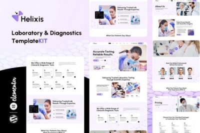 Helixis - Laboratory & Diagnostics Elementor Template Kit