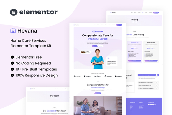 Hevana - Home Care Services Elementor Template Kit Hevana - Home Care Services Elementor Template Kit