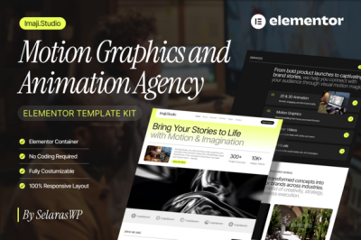 ImajiStudio - Motion Graphics & Animation Agency Elementor Pro Template Kit