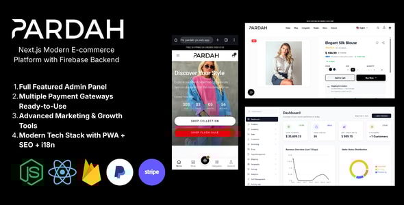 Pardah - Next.js Modern E-commerce Platform with Firebase Backend Pardah - Next.js Modern E-commerce Platform with Firebase Backend