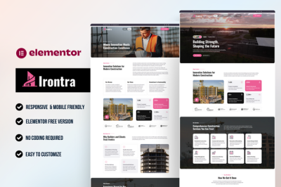 Irontra - Construction WordPress Elementor Template Kit